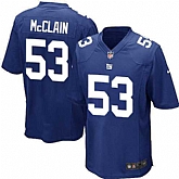 Nike Men & Women & Youth Giants #53 McClain Blue Team Color Game Jersey,baseball caps,new era cap wholesale,wholesale hats